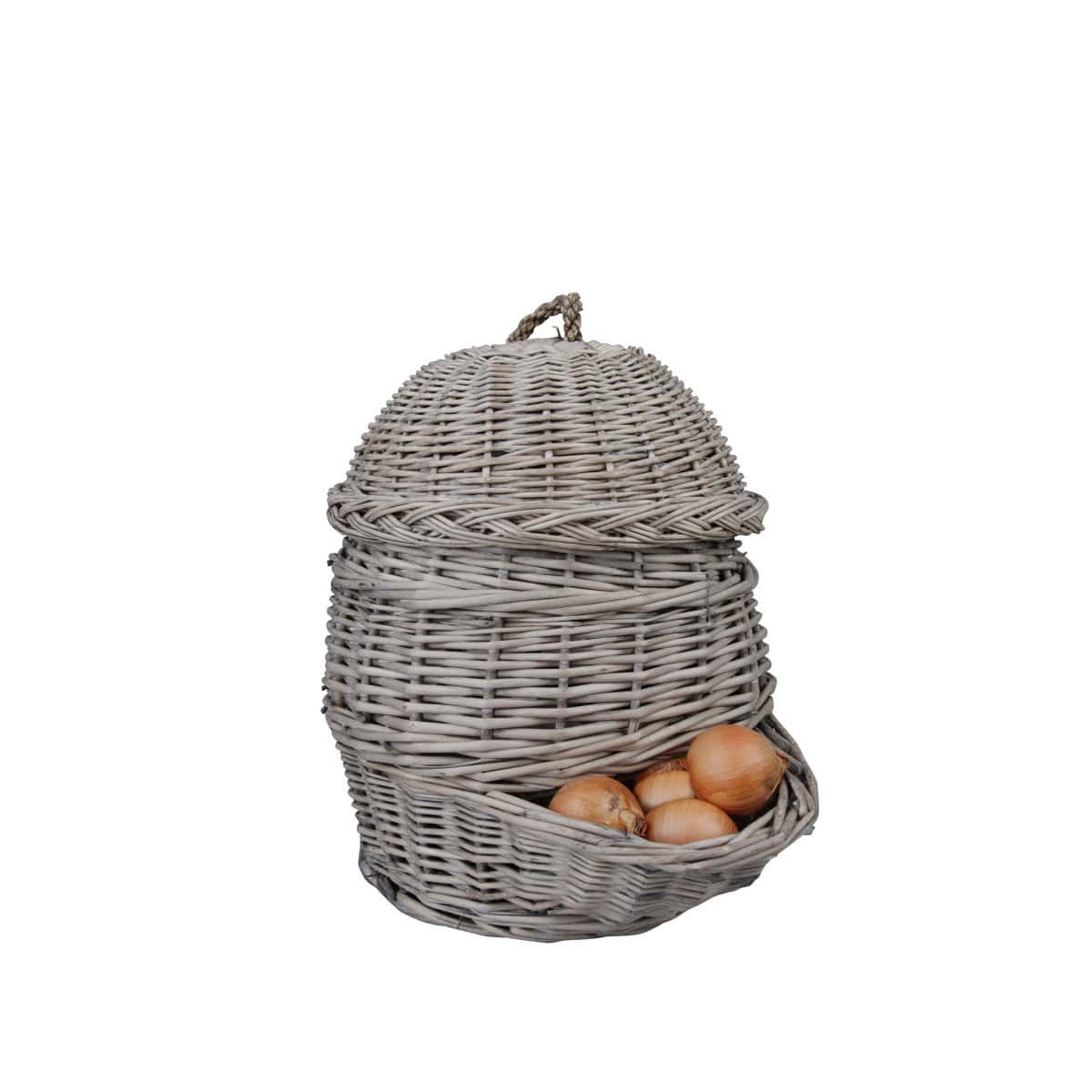 Panier en osier à oignons ou pommes de terre Rangement aliments
