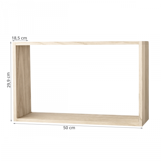 Etagere Murale Bois Naturel : Etag?re murale en bois naturel – Rectangulaire Etagere Murale Bois Naturel : Etag?re murale en bois naturel – Rectangulaire