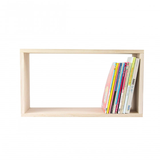 Etagere Murale Bois Naturel : Etag?re murale en bois naturel – 45 cm de large Etagere Murale Bois Naturel : Etag?re murale en bois naturel – 45 cm de large