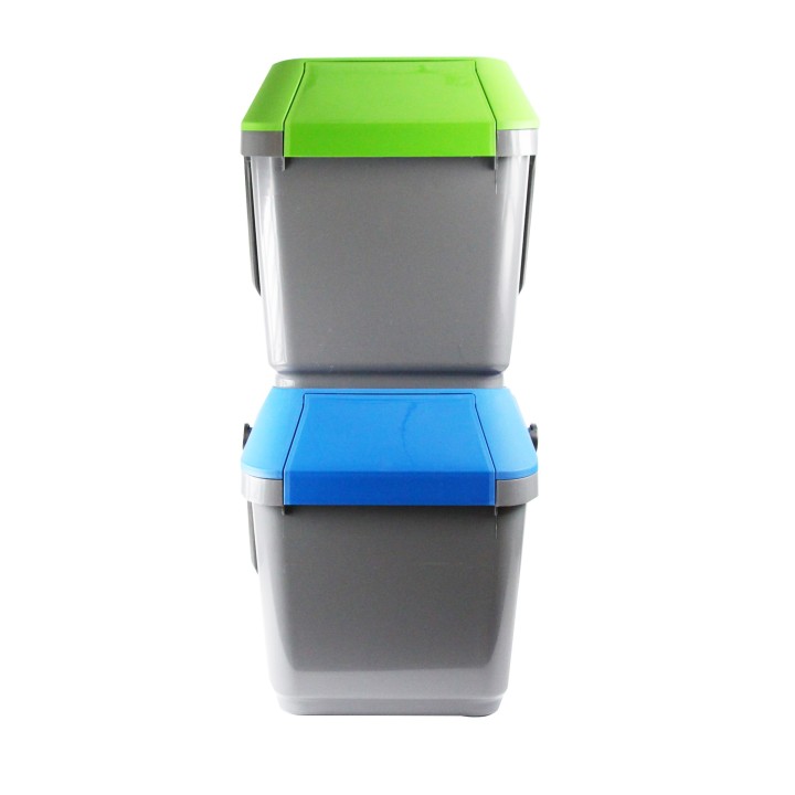 Poubelle de recyclage bleue empilable - Tri - Cuisine
