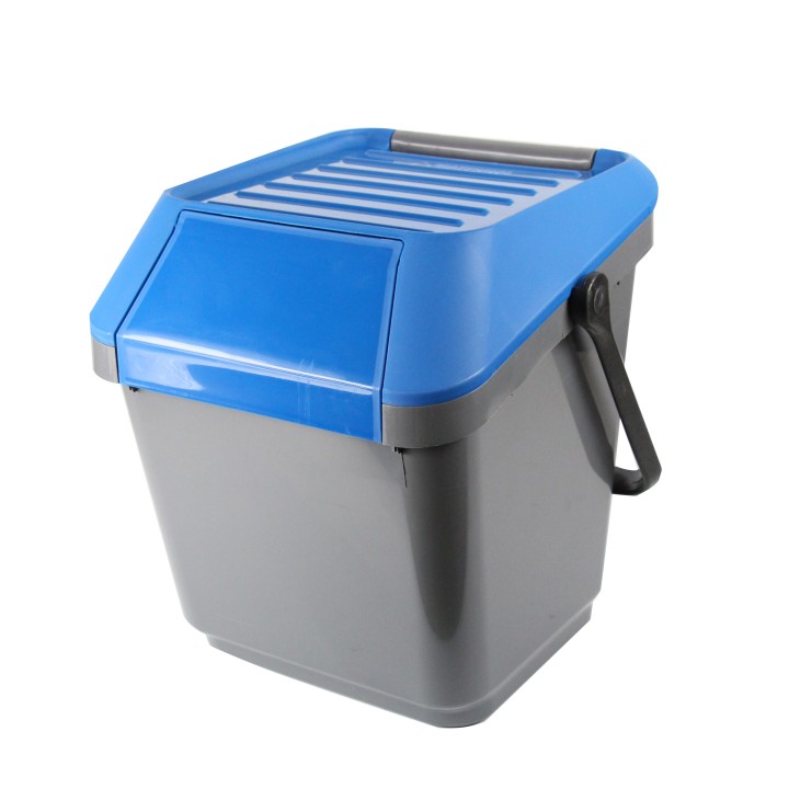 Poubelle de recyclage bleue empilable - Tri - Cuisine