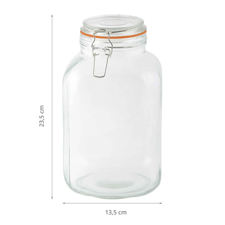 Bocal en verre hermétique - 3 litres