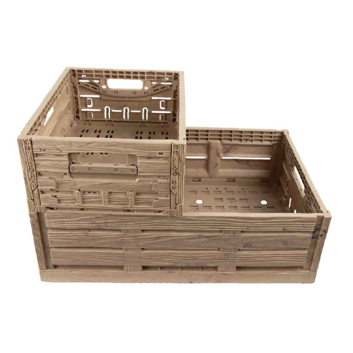 Grande caisse imitation bois - Plastique
