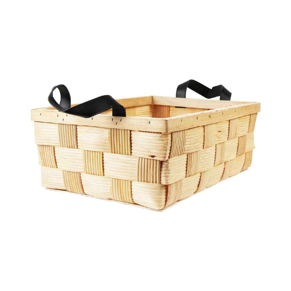 panier de rangement panier de rangement en lattes de bois panier de rangement panier de rangement en lattes de bois