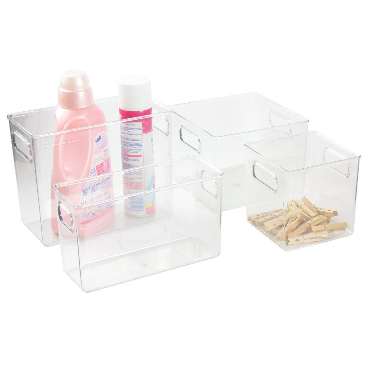 Organisateur placard transparent Rangement salle de bain