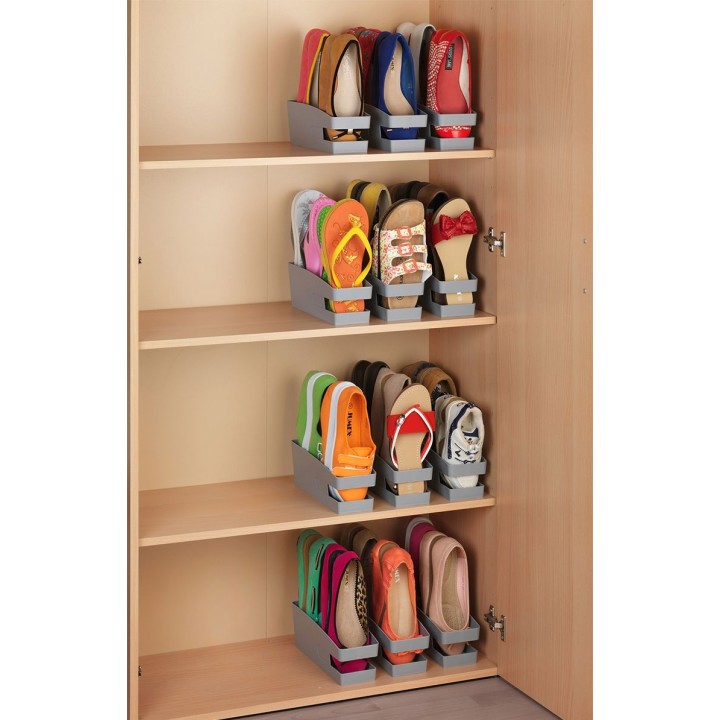 Range chaussures plates gain de place - Lot de 3