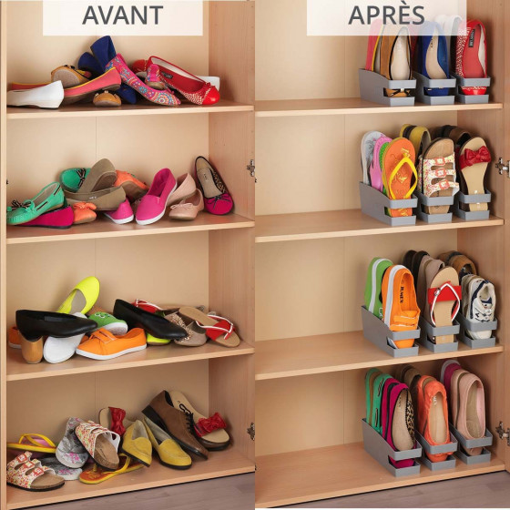 Detail of 3 Range chaussures gain de place
