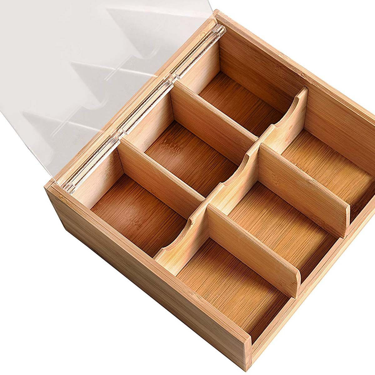 Boîte de rangement pour 90 sachets de thé en bois FSC