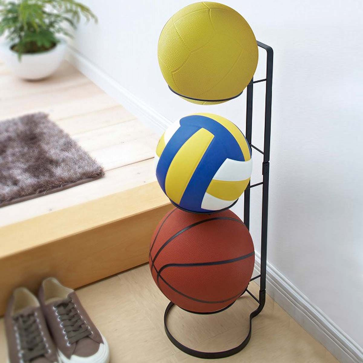 Rangement pour 3 ballons Rack à poser en métal