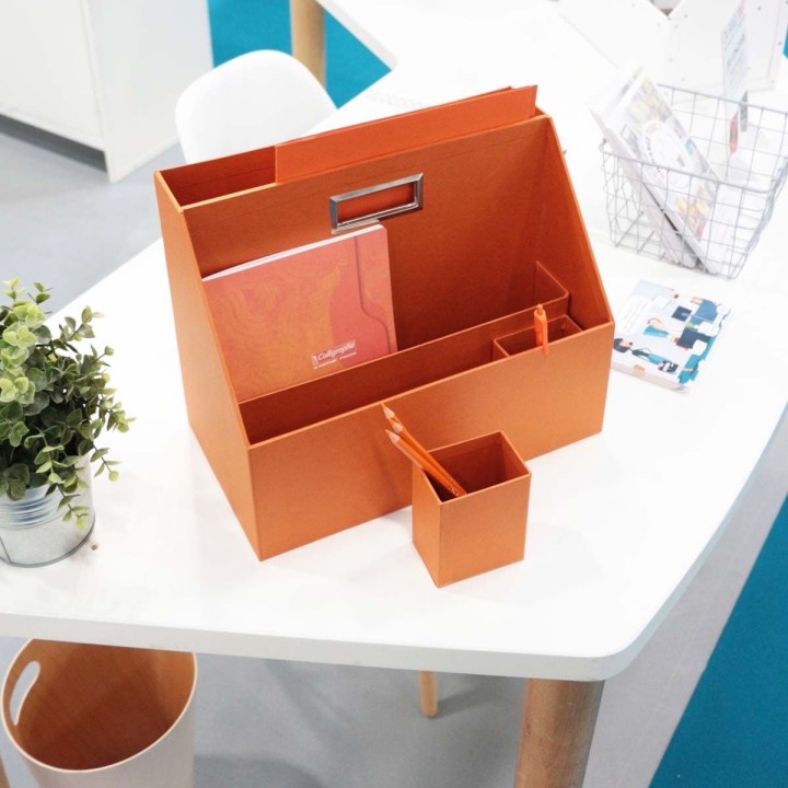 Organisateur de bureau pour espace dynamique - Orange