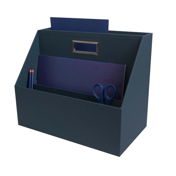 Casier interne pour bureau partagé - En carton bleu