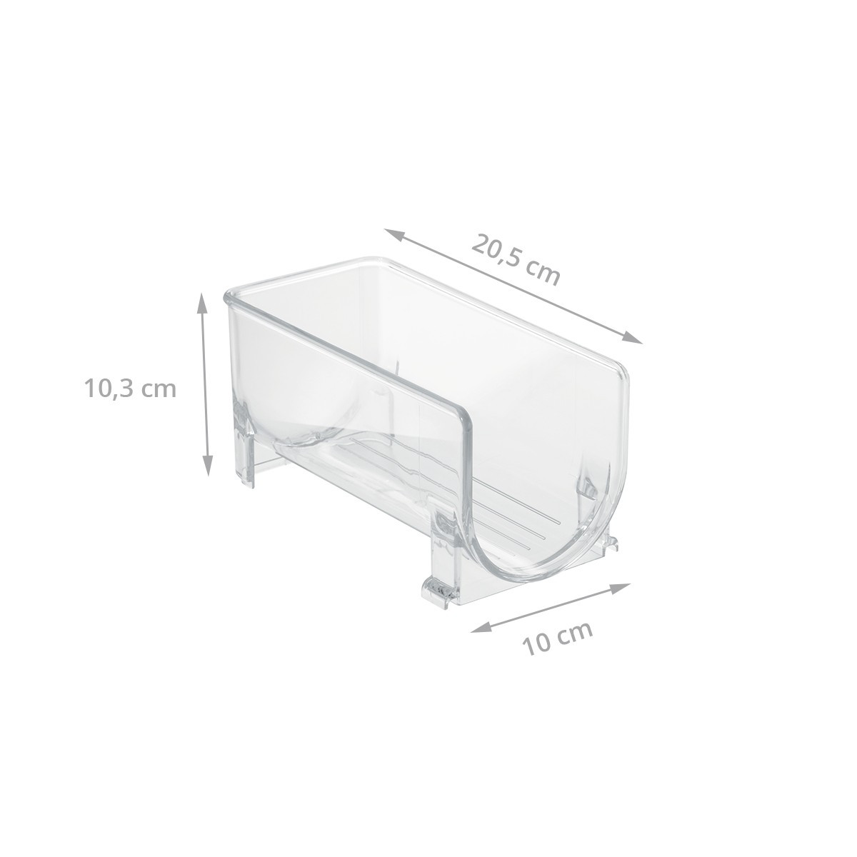 Bac à bouteille empilable en plastique transparent- Cave
