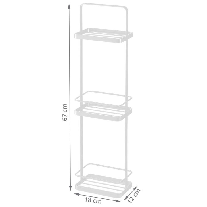 Etagère de salle de bain sur pied- 3 niveaux & étroite