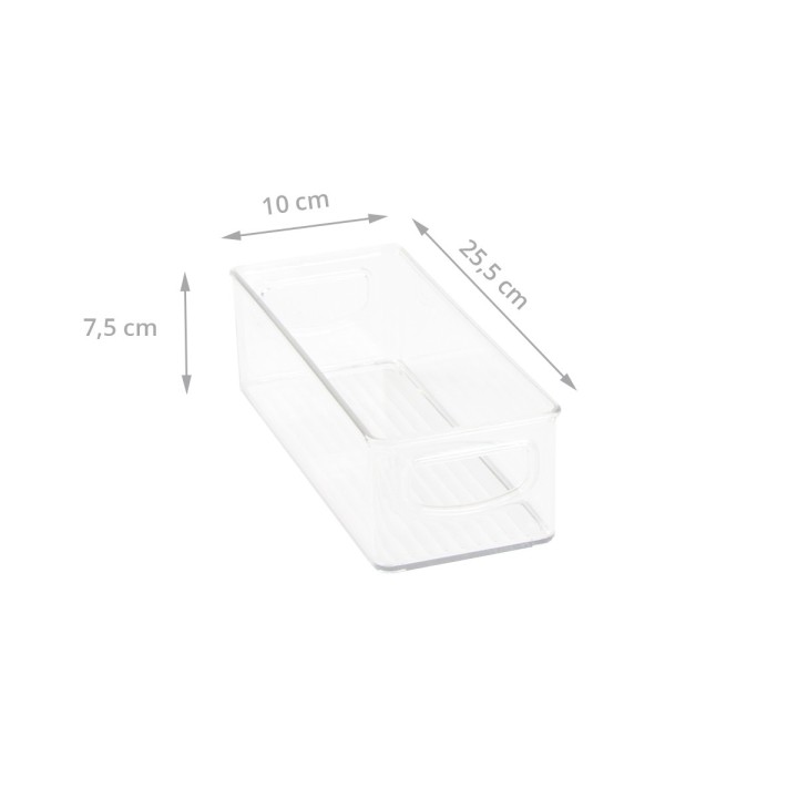 Bac de rangement en plastique transparent
