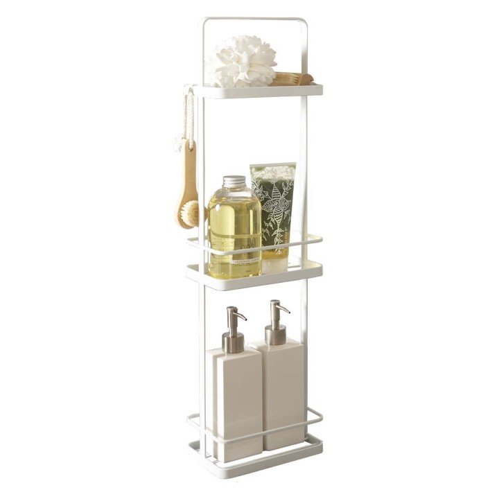 Etagère de salle de bain sur pied- 3 niveaux & étroite