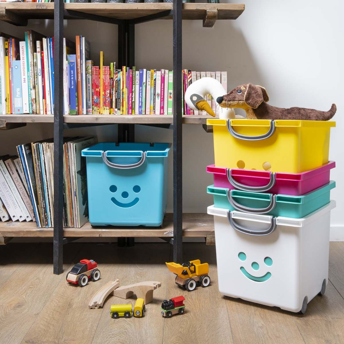 étagère avec bac de rangement