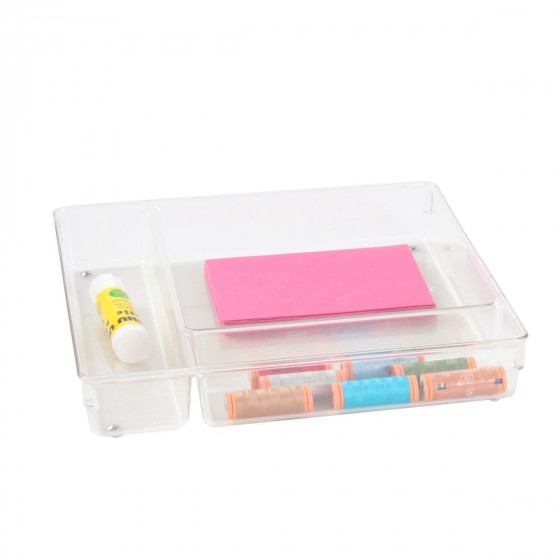 Organisateur Tiroir à 3 Compartiments Rangement Bureau