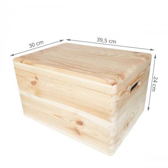 Detail of Caisse de rangement en pin FSC avec couvercle L