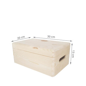 Detail of Caisse en bois avec couvercle S