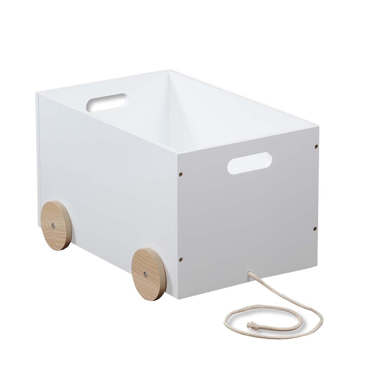 Caisse A Jouets En Bois A Roulettes 30x35x50