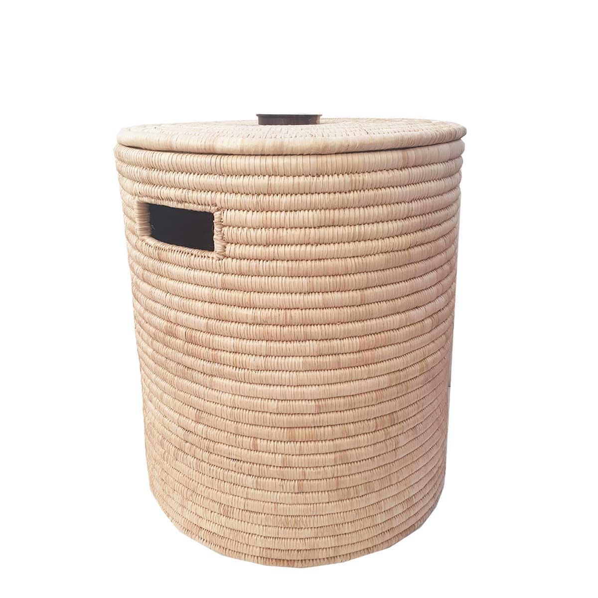 Panier A Linge Tresse Avec Couvercle H45xd40 Panier A Linge Tresse Avec Couvercle H45xd40