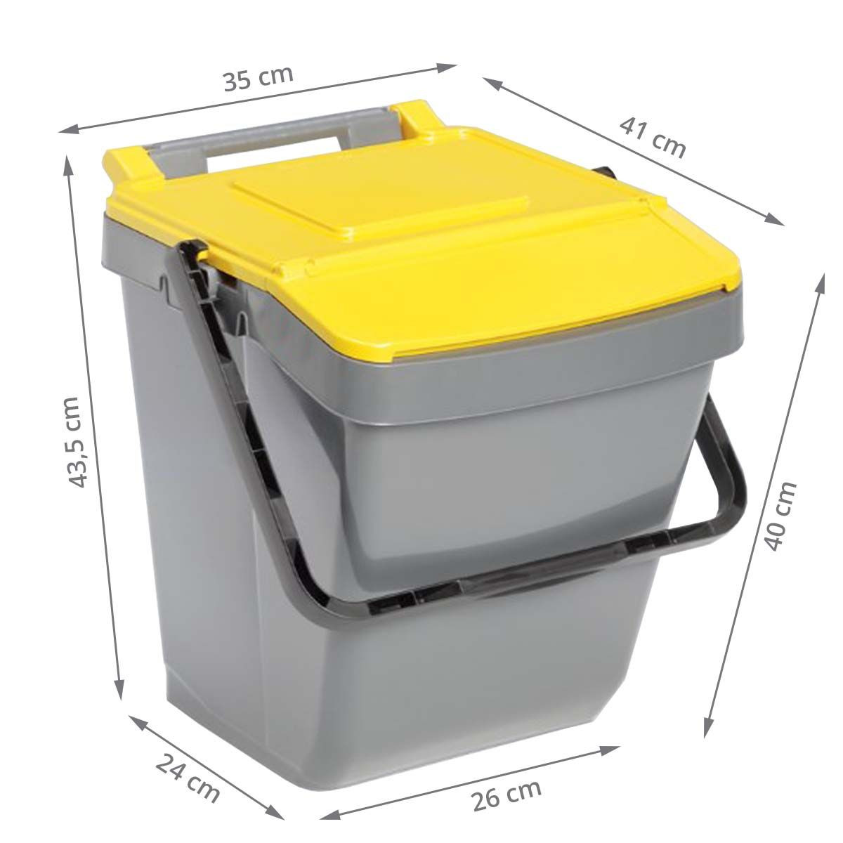 Poubelle De Tri Selectif Jaune 30 Litres Recyclage Des Dechets Poubelle De Tri Selectif Jaune 30 Litres Recyclage Des Dechets