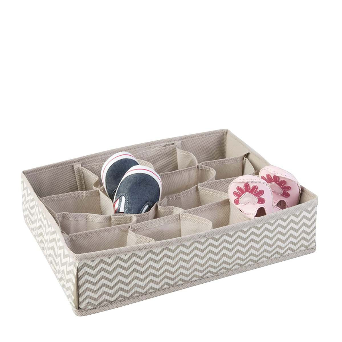 Lot 8 Organisateurs Tiroir LMSAWK - Tissu Non-Tissé 28x28x12cm Gris | Rangement Sous-vêtements