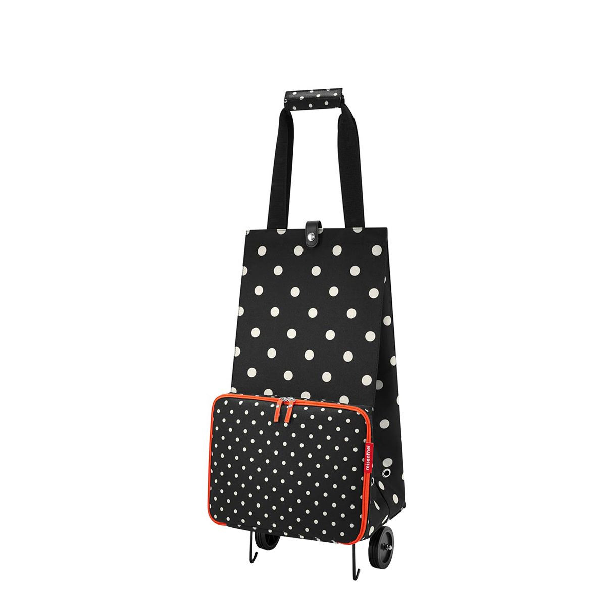 Sac de courses à roulettes pliable À pois