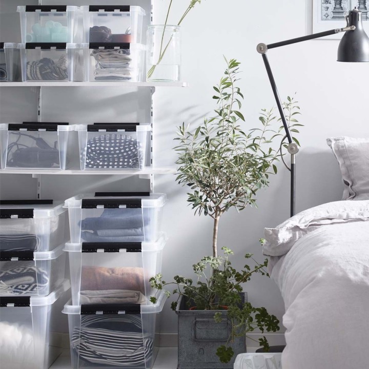 Boîte de rangement plastique transparent - 8 litres