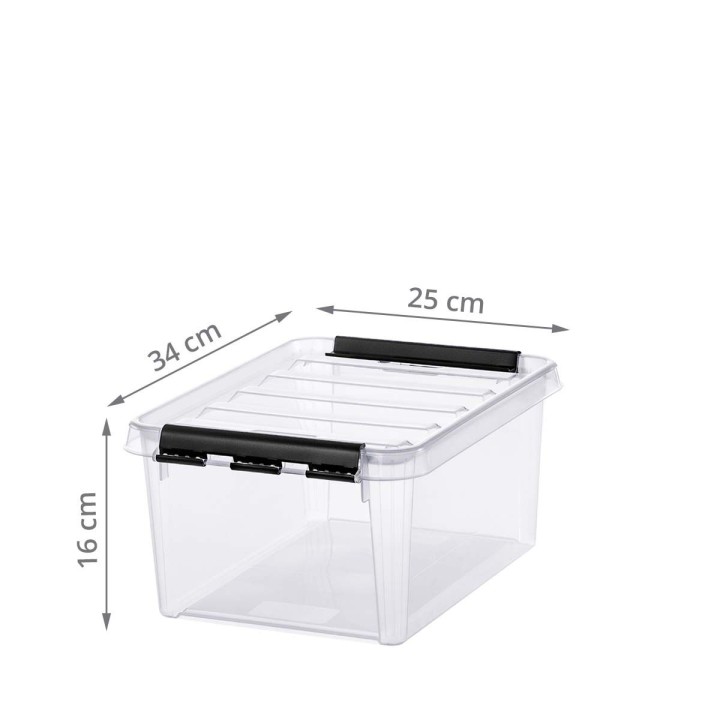 Boîte de rangement plastique transparent - 8 litres