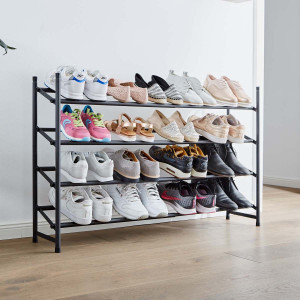 Detail of Rangement chaussures à 4 niveaux extensible et superposable