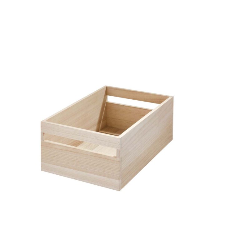 Caisse de rangement en bois léger de Pawlonia - 15x25x19 cm