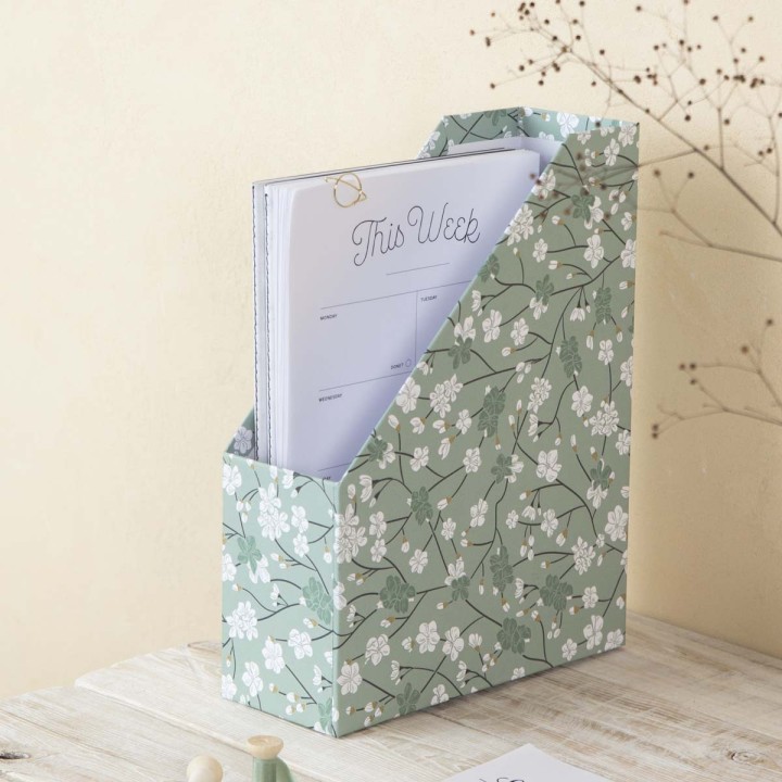 Range dossiers papier japonais avec étiquette - 32,5x25x10