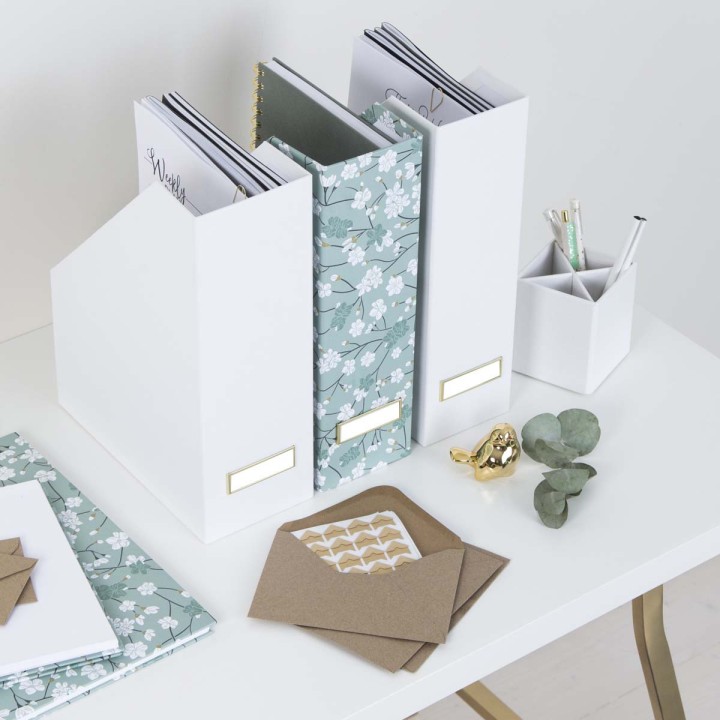 Range dossiers papier japonais avec étiquette - 32,5x25x10