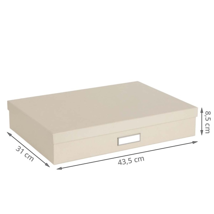 Boîte de rangement A3 - Avec porte-étiquette - 43x31x8,5