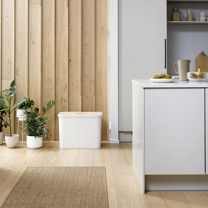 Poubelle banc 3 compartiments - 2 en 1 - Scandinave