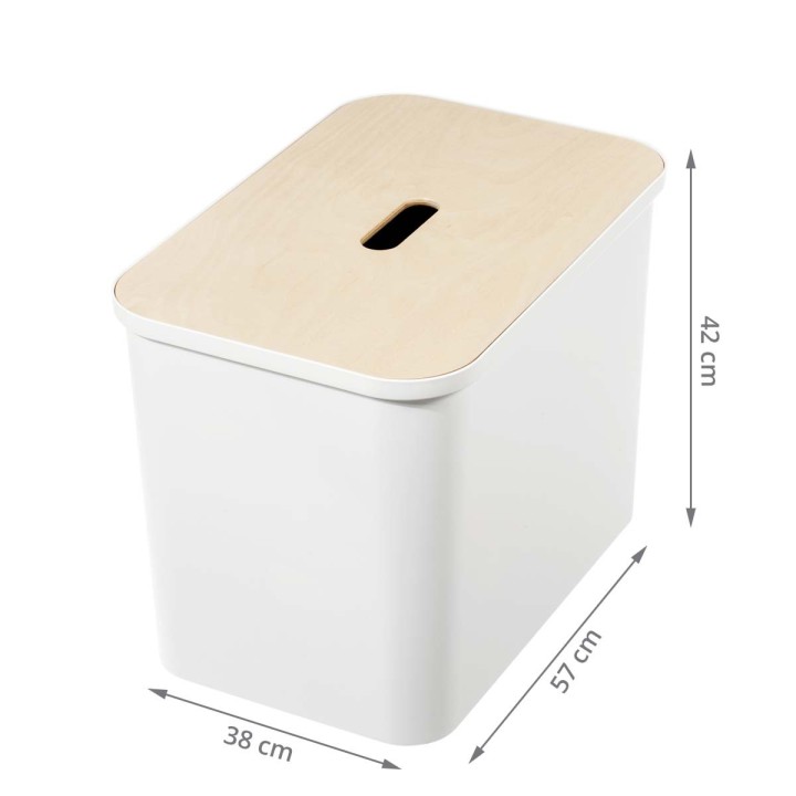 Poubelle banc 3 compartiments - 2 en 1 - Scandinave