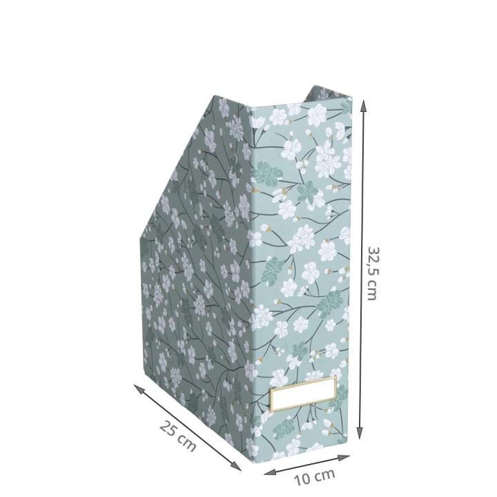 Range dossiers papier japonais avec étiquette - 32,5x25x10