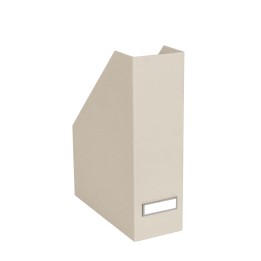 Range documents beige avec porte-étiquette - 32,5x25x10