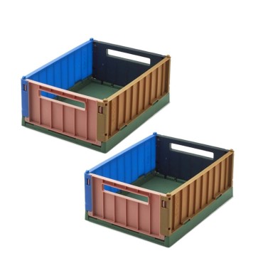 Bac de rangement bicolore en plastique 32 L
