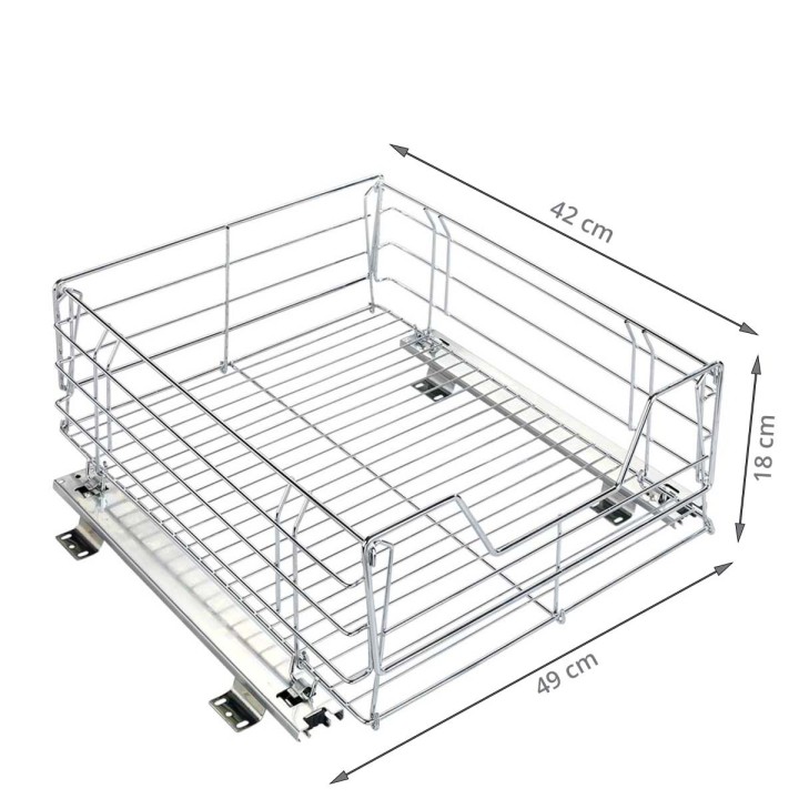 Tiroir coulissant pour placard de cuisine - 15x39x40