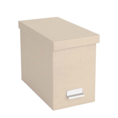 Boîte de rangement à dossiers suspendus beige