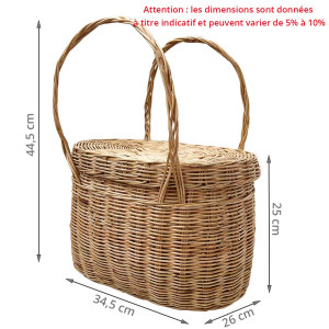 Detail of Panier en jacinthe d'eau naturel