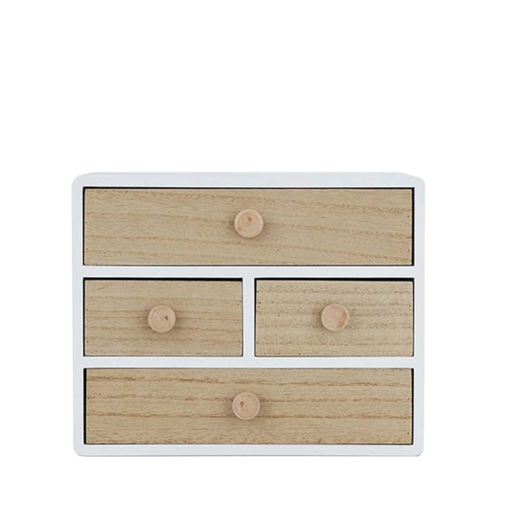 Coffret à bijoux en bois - 4 tiroirs