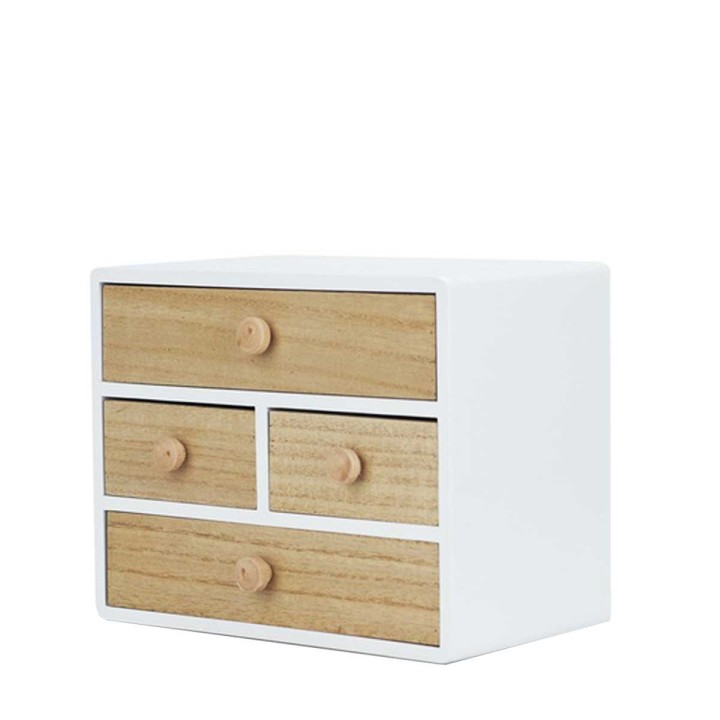 Coffret à bijoux en bois - 4 tiroirs