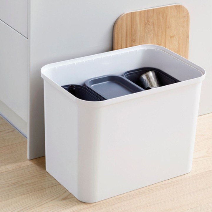 Poubelle banc 3 compartiments - 2 en 1 - Scandinave