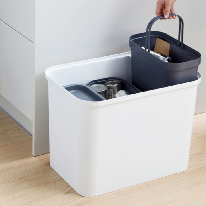 Poubelle banc 3 compartiments - 2 en 1 - Scandinave