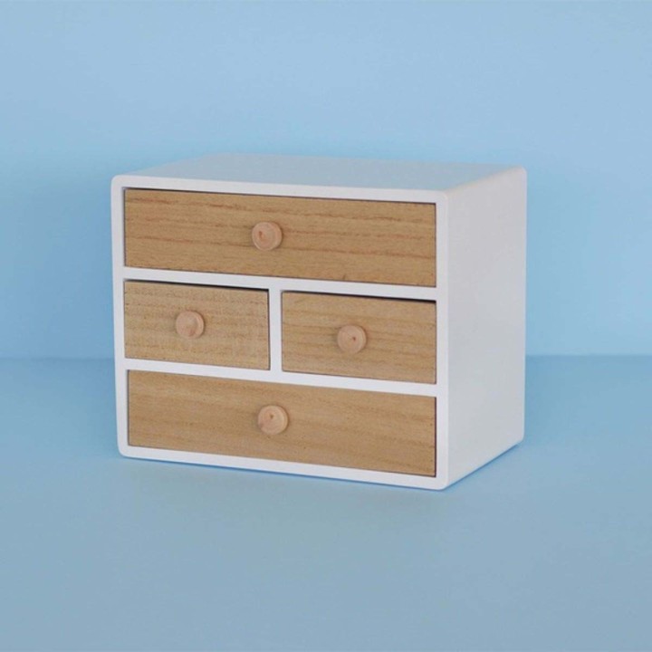Coffret à bijoux en bois - 4 tiroirs