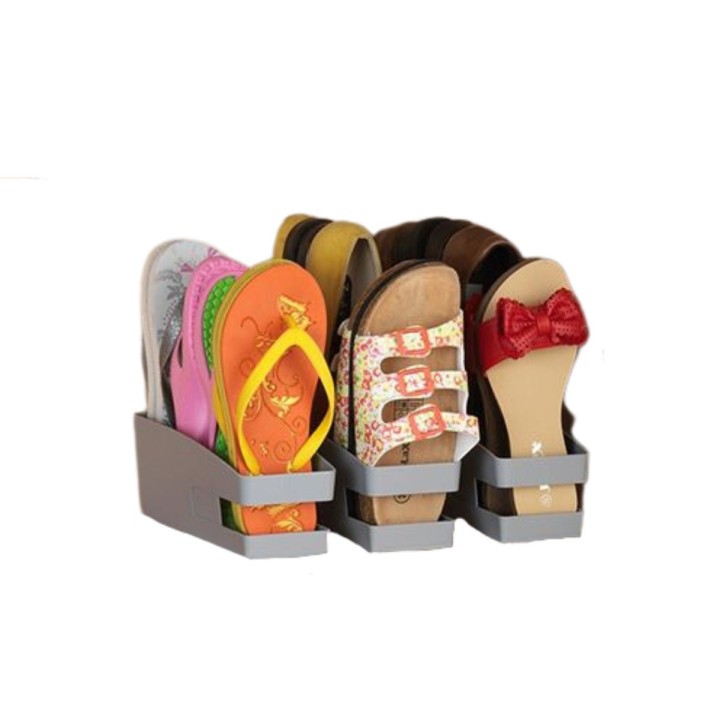 Range chaussures plates gain de place - Lot de 3