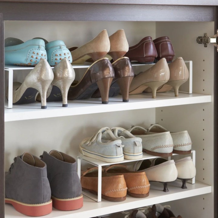Demi-étagère de placard pour chaussures - Extensible -10x34-60x12